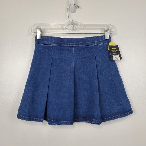 Art Class Girl's Adjustable Waist Pleated Denim Jean Skirt NEW Size L(10/12 - Picture 14 of 14